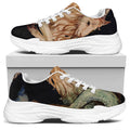 Watercolor Capricorn Zodiac Sign Print White Chunky Shoes
