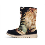 Watercolor Capricorn Zodiac Sign Print Winter Boots