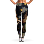 Watercolor Capricorn Zodiac Sign Print Women's Leggings