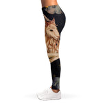 Watercolor Capricorn Zodiac Sign Print Women's Leggings