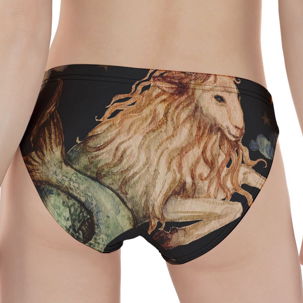 Watercolor Capricorn Zodiac Sign Print Women's Panties