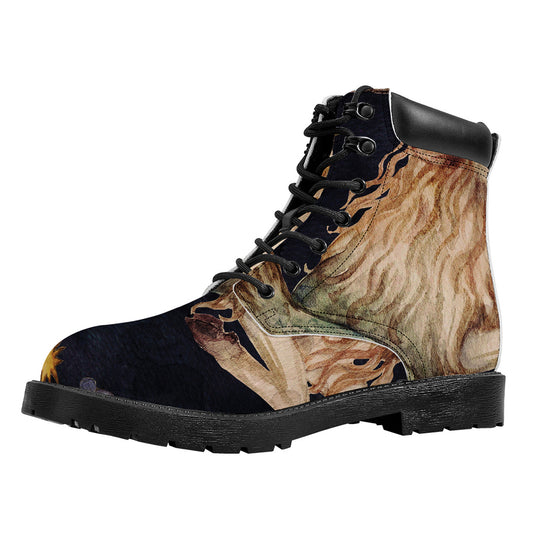 Watercolor Capricorn Zodiac Sign Print Work Boots