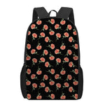 Watercolor Carnation Pattern Print 17 Inch Backpack