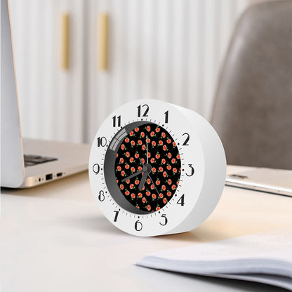 Watercolor Carnation Pattern Print Alarm Clock