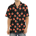 Watercolor Carnation Pattern Print Aloha Shirt