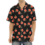 Watercolor Carnation Pattern Print Aloha Shirt