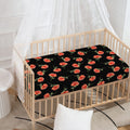 Watercolor Carnation Pattern Print Baby Crib Sheet