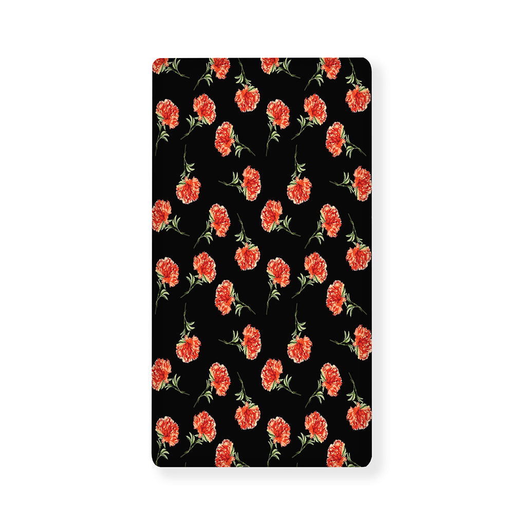 Watercolor Carnation Pattern Print Baby Crib Sheet