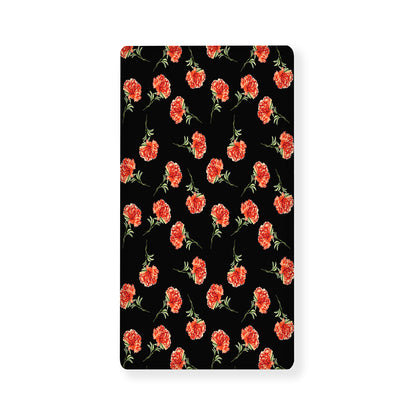 Watercolor Carnation Pattern Print Baby Crib Sheet