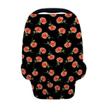 Watercolor Carnation Pattern Print Baby Seat Cover