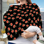 Watercolor Carnation Pattern Print Baby Seat Cover