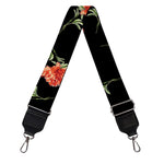 Watercolor Carnation Pattern Print Bag Strap