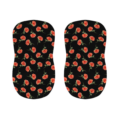 Watercolor Carnation Pattern Print Bar Stool Covers