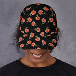 Watercolor Carnation Pattern Print Baseball Cap