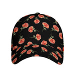 Watercolor Carnation Pattern Print Baseball Cap