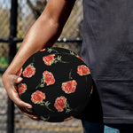 Watercolor Carnation Pattern Print Basketball