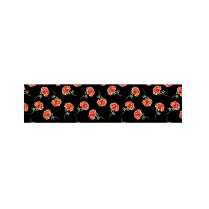 Watercolor Carnation Pattern Print Bed Runner