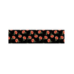 Watercolor Carnation Pattern Print Bed Runner
