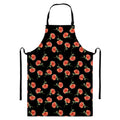 Watercolor Carnation Pattern Print Bib Apron With Pocket