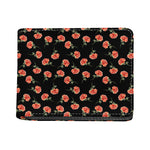 Watercolor Carnation Pattern Print Bifold Wallet