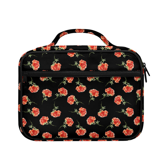 Watercolor Carnation Pattern Print Briefcase Bible Bag