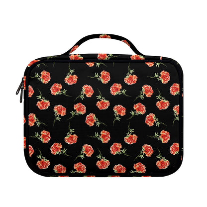 Watercolor Carnation Pattern Print Briefcase Bible Bag