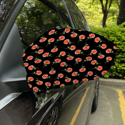 Watercolor Carnation Pattern Print Car Side Mirror Covers