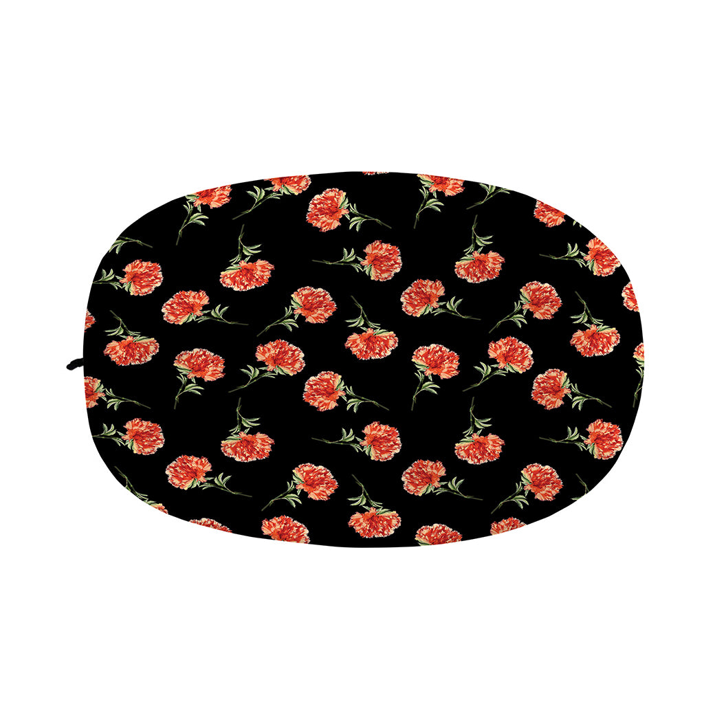 Watercolor Carnation Pattern Print Car Side Mirror Covers
