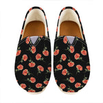 Watercolor Carnation Pattern Print Casual Shoes