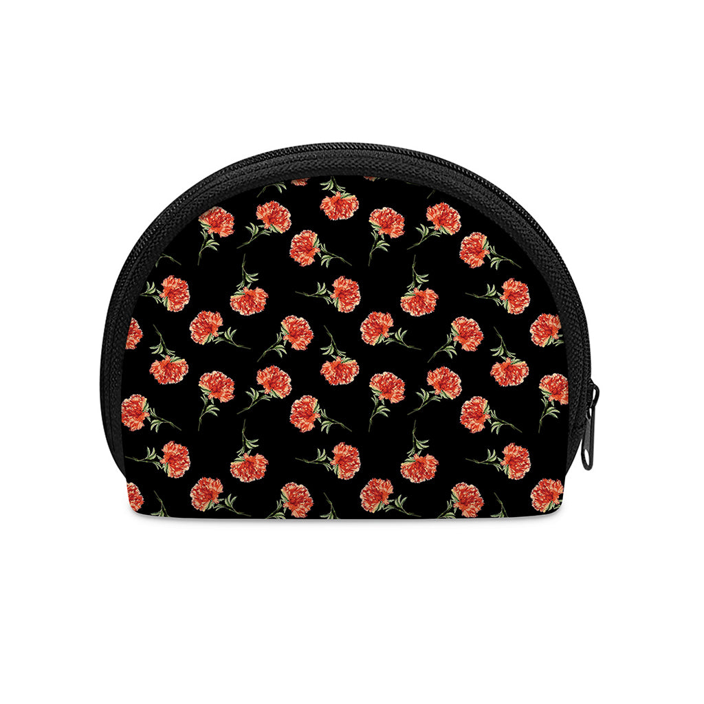 Watercolor Carnation Pattern Print Coin Purse