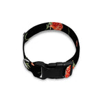 Watercolor Carnation Pattern Print Dog Collar
