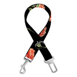 Watercolor Carnation Pattern Print Dog Seat Belt
