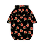 Watercolor Carnation Pattern Print Dog Zip Up Hoodie