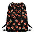 Watercolor Carnation Pattern Print Drawstring Backpack