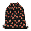 Watercolor Carnation Pattern Print Drawstring Bag