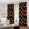 Watercolor Carnation Pattern Print Extra Wide Grommet Curtains