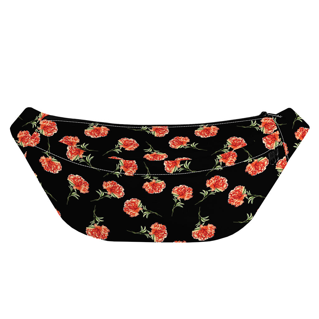 Watercolor Carnation Pattern Print Fanny Pack