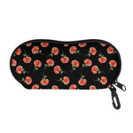 Watercolor Carnation Pattern Print Glasses Case