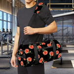 Watercolor Carnation Pattern Print Gym Bag