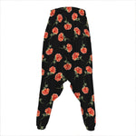 Watercolor Carnation Pattern Print Hammer Pants