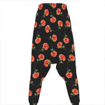 Watercolor Carnation Pattern Print Hammer Pants