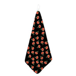 Watercolor Carnation Pattern Print Hand Towel