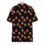 Watercolor Carnation Pattern Print Hawaiian Shirt