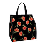 Watercolor Carnation Pattern Print Insulated Lunch Tote