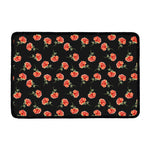 Watercolor Carnation Pattern Print Kitchen Mat