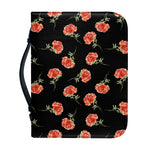 Watercolor Carnation Pattern Print Leather Bible Cover