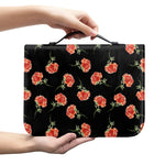 Watercolor Carnation Pattern Print Leather Bible Cover