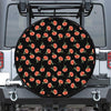 Watercolor Carnation Pattern Print Leather Spare Tire Cover