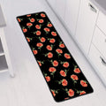 Watercolor Carnation Pattern Print Long Kitchen Mat