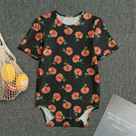 Watercolor Carnation Pattern Print Men's Bodysuit